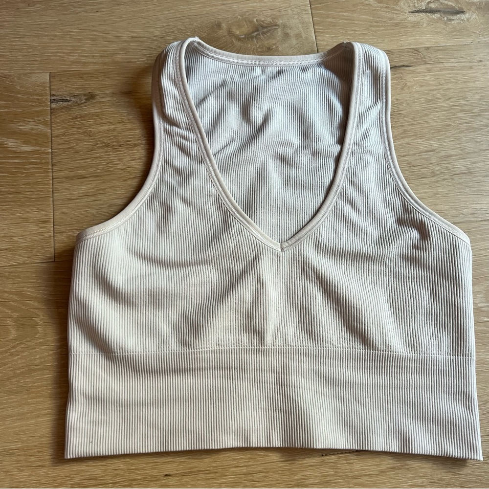 Athleta white aurora seamless tank